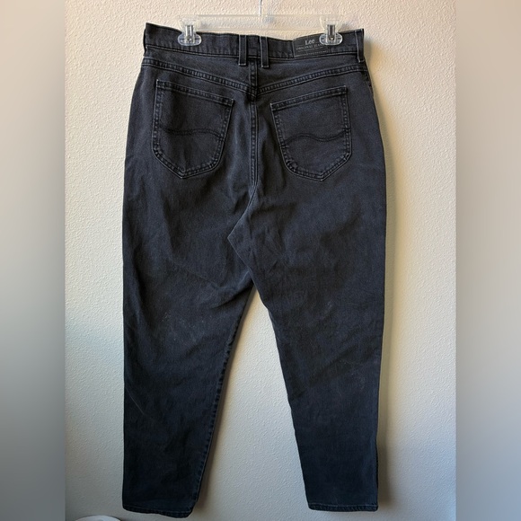 VTG 90’s Lee Gray/Black High Waisted Straight Jeans (Size:30) - Picture 5 of 9